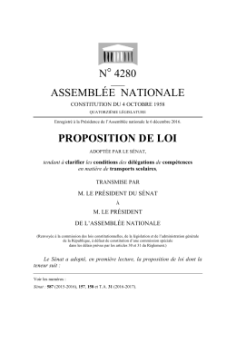 N° 4280 ASSEMBLÉE NATIONALE PROPOSITION DE LOI