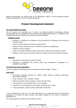 Product Development Assistant - HES-SO