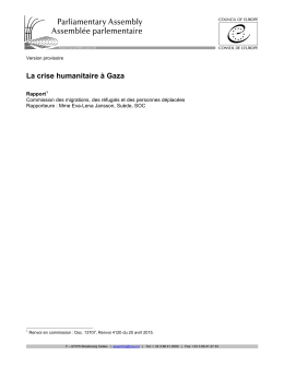 La crise humanitaire &agrave; Gaza