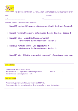 Fiche d`inscription