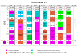 Grille horaire CFB 2017