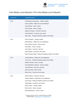 Victor Martyn Lynch-Staunton - The Canada Council for the Arts