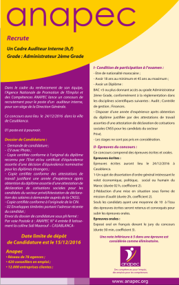 Annonce auditeur