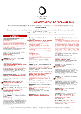 MANIFESTATIONS DE DECEMBRE 2016