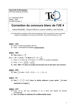 Correction du concours blanc de l`UE 4