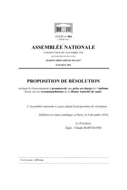 proposition de résolution