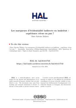 A. - Les marqueurs d