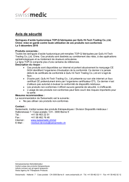 Avis de sécurité