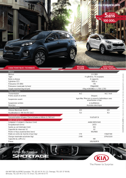 Fiche Technique - Kia Motors Alg&eacute;rie