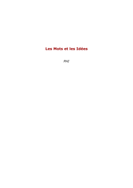 Les Mots et les Idées - Les Plus Déserts Lieux