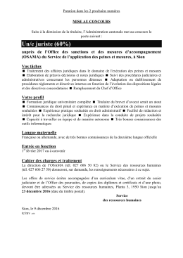 Un/e juriste (60%)