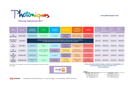 Planning r&eacute;dactionnel 2017