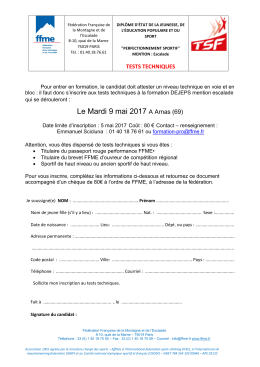 fiche d`inscription