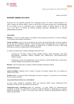 Rapport d`activité 2015-2016