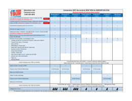 tableau comparatif - produits JMT