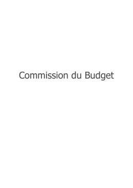 Commission du Budget - Groupe MR Parlement wallon