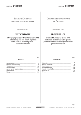 projet de loi wetsontwerp