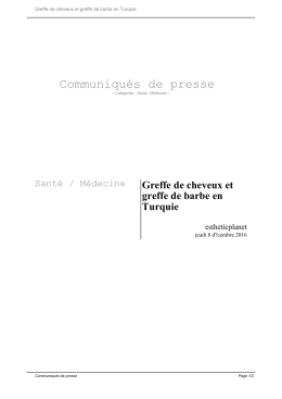 Greffe de cheveux et greffe de barbe en Turquie