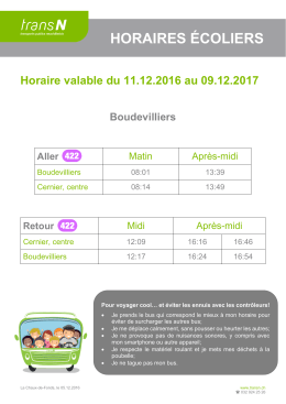 horaires écoliers