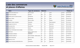 Liste des commerces et places d`affaires - Ville de Saint-Basile