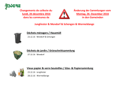 Déchets de jardin / Grünschnittsammlung Changements de
