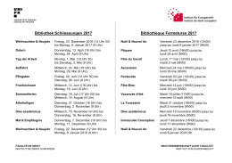 Daten Schliessungen 2017