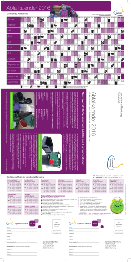 Abfallkalender 2017