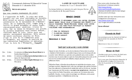 Feuillet Paroissial - Paroisse St