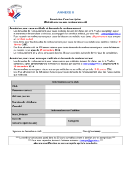 Annulation d`une inscription
