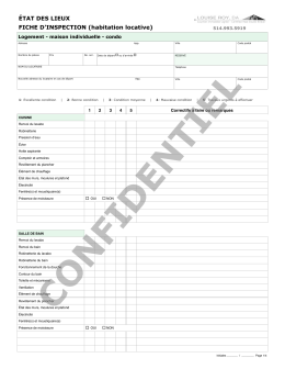 Constat de l`&eacute;tat des lieux