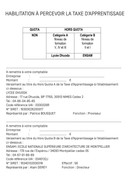 habilitation &agrave; percevoir la taxe d`apprentissage