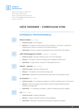 Téléchargez mon CV - Grégoire Dierendonck