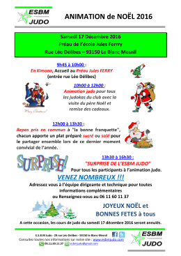 ANIMATION de NO&Euml;L 2016