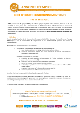 chef d`equipe conditionnement h/f