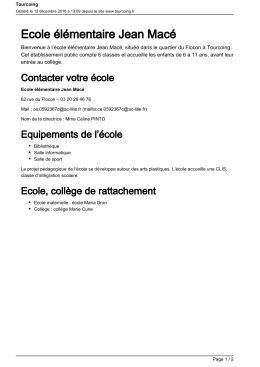 Ecole &eacute;l&eacute;mentaire Jean Mac&eacute;