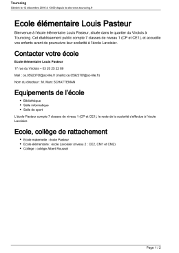 Ecole élémentaire Louis Pasteur