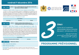 programme prévisionnel