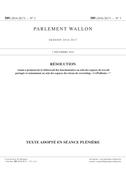 (2016-2017)  - Le Parlement de Wallonie