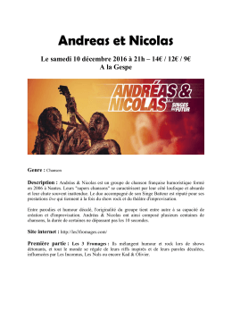 Andreas et Nicolas