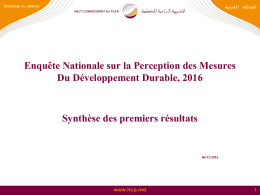 Enquête Nationale sur la Perception des Mesures Du