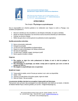 OFFRE D`EMPLOI