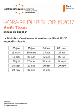 horaire du bibliobus 2017