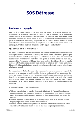 Export PDF - SOS Détresse