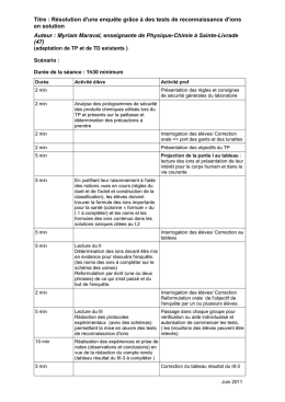 reconnaissance des ions