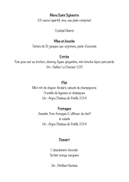 menu saint sylvestre 2016