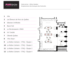 Salle de bal – Hilton Québec Emplacement des kiosques