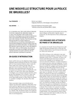 Une nouvelle structure pour la police de Bruxelles (PDF