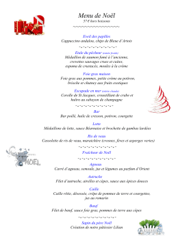 Voir le menu - Hostellerie Saint