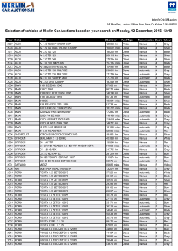 PDF Generator - Merlin Car Auctions