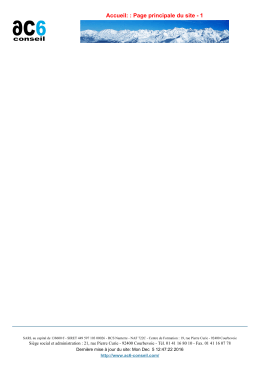 Accueil: : Page principale du site - 1 - ac6